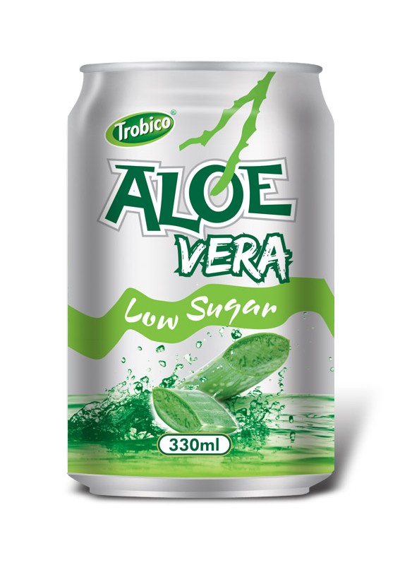 330ml Aloe vera low Sugur Alu can